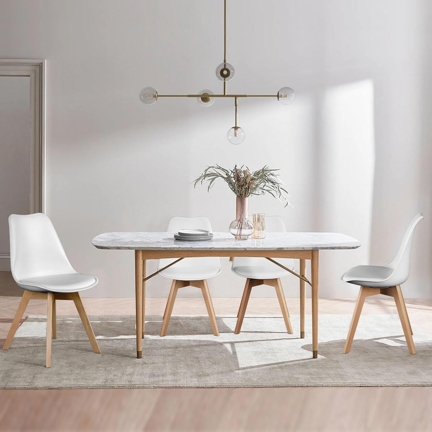 OLIXIS Set of 4 Dining Kitchen Mid-Century Modern Chairs