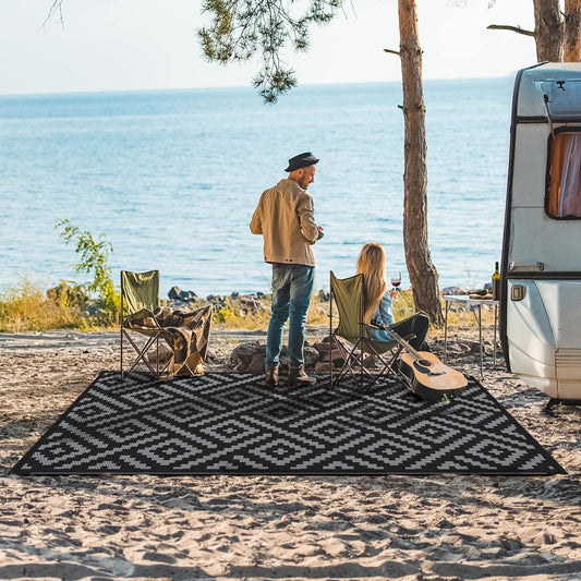 GENIMO Outdoor Rug for Patio Clearance,6'x9' Waterproof Mat