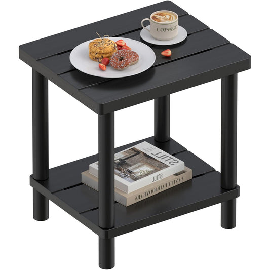 Outdoor Side Table, 2-Tier Small Outdoor Table for Patio